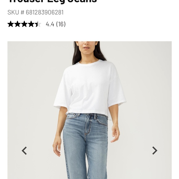 Silver high rise highly desirable trouser jeans 30x33l - Picture 6 of 6